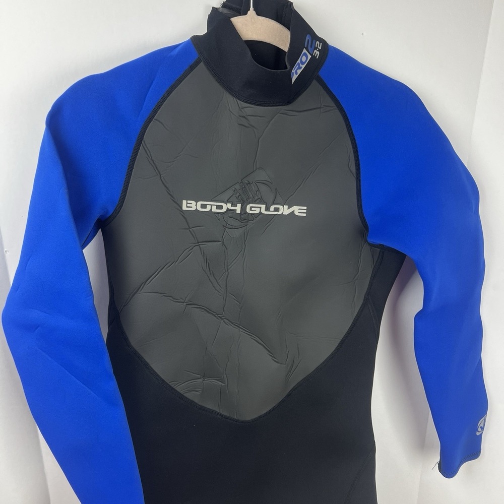 Body Glove Pro 2 3/2 Wetsuit Mens ML Blue Black Full Suit Long Sleeve Neoprene